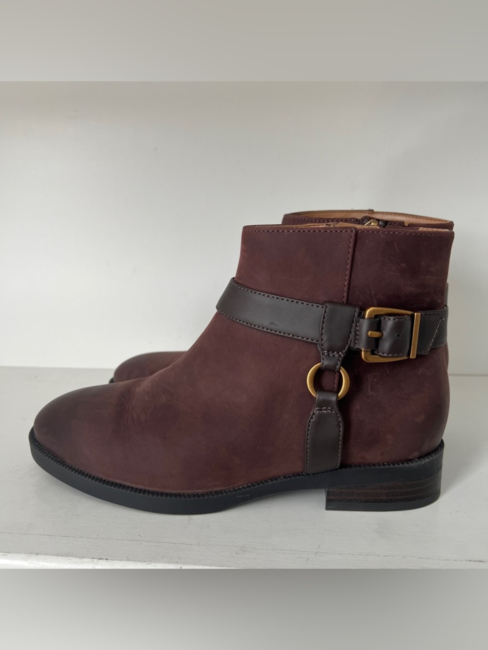 Vionic rhiannon Ankle Boots Brown Zip Up Size 6.5